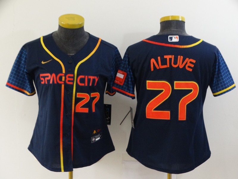 Women Astros 27 Jose Altuve Navy Nike 2022 City Connect Cool Base Jerseys,We sell and wholesale Women Astros 27 Jose Altuve Navy Nike 2022 City Connect Cool Base Jerseys on line form chian!
